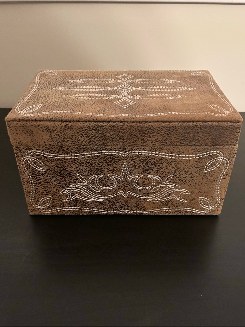 NEW Pottery Barn Teen Junk Gypsy Cowboy Wrangler Jewelry Box Embroidered